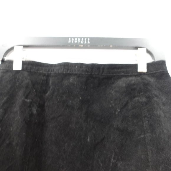 Winlit Skirt Juniors Size 9 Leather Mini‎ A Line Black Suede Genuine Classic Y2K - Picture 3 of 11